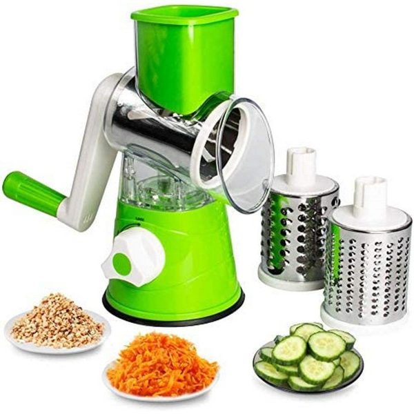 3 In 1 Vegetable Cutter Machine For Potato Onion Carrot – Drum Cutter (random Color)