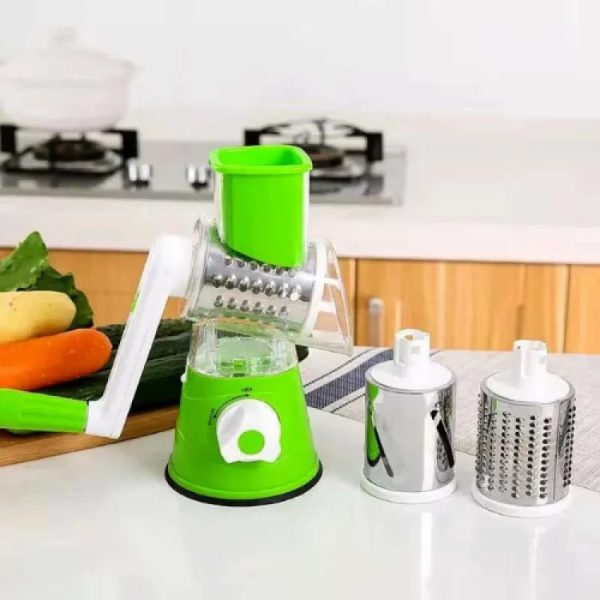 3 In 1 Vegetable Cutter Machine For Potato Onion Carrot – Drum Cutter (random Color)