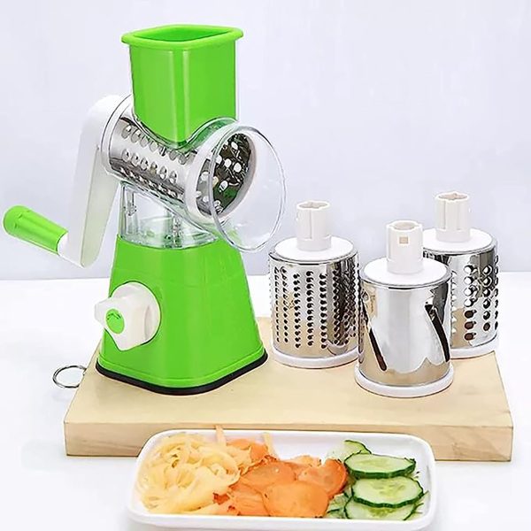 3 In 1 Vegetable Cutter Machine For Potato Onion Carrot – Drum Cutter (random Color)