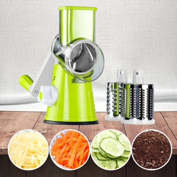 3 In 1 Vegetable Cutter Machine For Potato Onion Carrot – Drum Cutter (random Color)