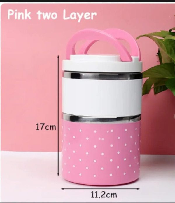 Lunch Box 2 Layer For Kids And Adults (random Color) 930ml